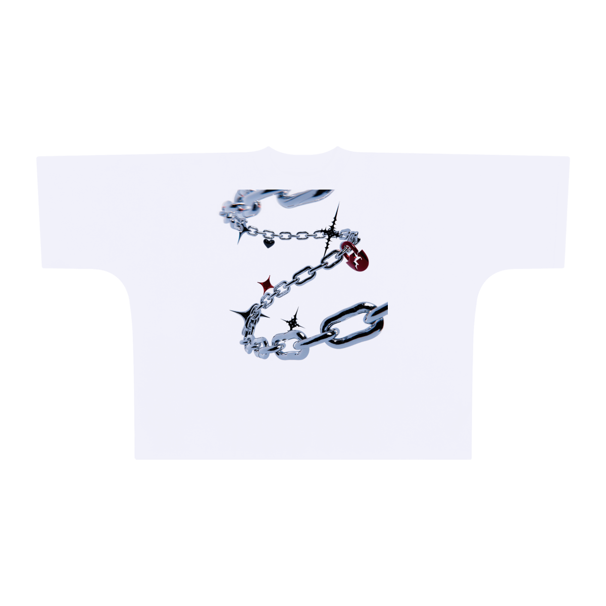 Fallen T-Shirt — White — Front