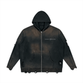 Broken Zip Up Hoodie