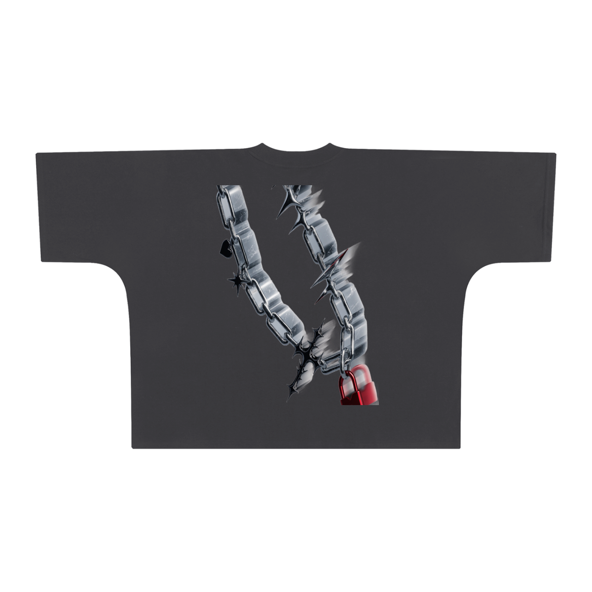 Fallen T-Shirt — Dark Gray — Back